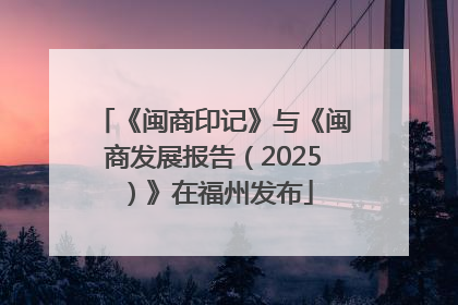 《闽商印记》与《闽商发展报告（2025）》在福州发布