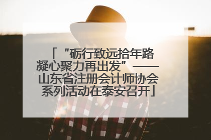 “砺行致远拾年路 凝心聚力再出发”——山东省注册会计师协会系列活动在泰安召开