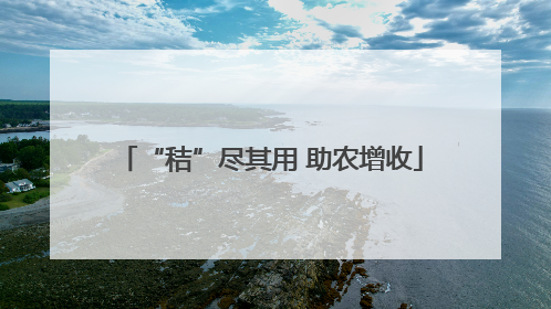 “秸”尽其用 助农增收