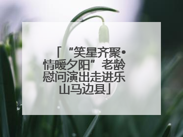 “笑星齐聚•情暖夕阳”老龄慰问演出走进乐山马边县
