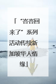 “峇峇回来了”系列活动传续新加坡华人情缘