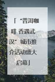 “普洱咖啡 香遇武汉”城市推介活动盛大启幕