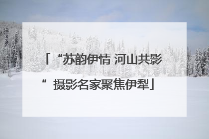 “苏韵伊情 河山共影”摄影名家聚焦伊犁
