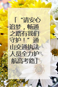 “请安心追梦，畅通之路有我们守护！”通山交通执法人员全力护航高考路