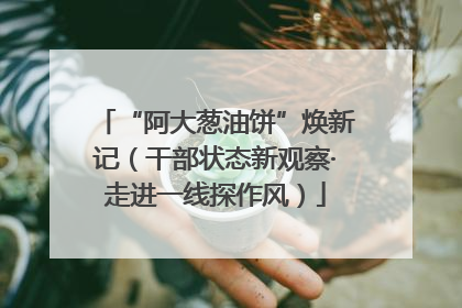 “阿大葱油饼”焕新记（干部状态新观察·走进一线探作风）