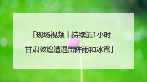现场视频丨持续近1小时 甘肃敦煌遭遇雷阵雨和冰雹