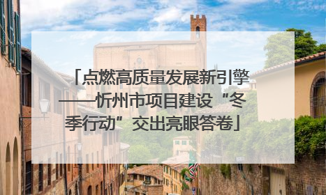 点燃高质量发展新引擎——忻州市项目建设“冬季行动”交出亮眼答卷