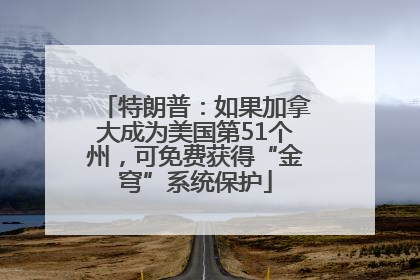 特朗普：如果加拿大成为美国第51个州，可免费获得“金穹”系统保护