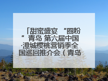 甜蜜盛宴 “圈粉”青岛 第六届中国·澄城樱桃营销季全国巡回推介会（青岛站）成功举办