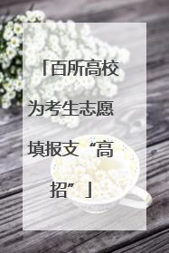 百所高校为考生志愿填报支“高招”