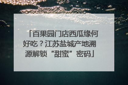 百果园门店西瓜缘何好吃？江苏盐城产地溯源解锁“甜蜜”密码