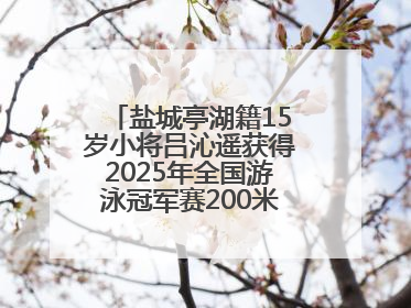 盐城亭湖籍15岁小将吕沁遥获得2025年全国游泳冠军赛200米蛙泳项目冠军