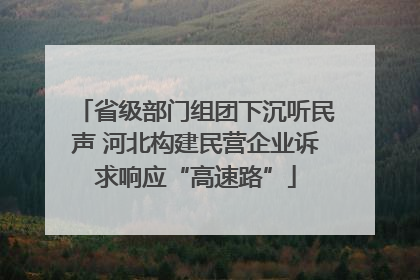 省级部门组团下沉听民声 河北构建民营企业诉求响应“高速路”