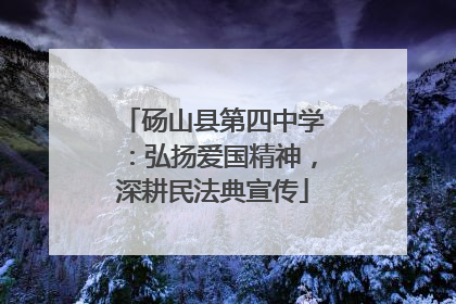 砀山县第四中学：弘扬爱国精神，深耕民法典宣传