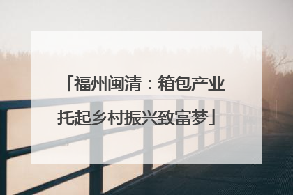 福州闽清：箱包产业托起乡村振兴致富梦