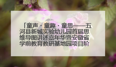 童声・童趣・童思——五河县新城实验幼儿园首届思维导图讲述嘉年华暨安徽省学前教育教研基地园项目阶段性成果展示活动
