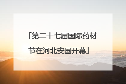 第二十七届国际药材节在河北安国开幕