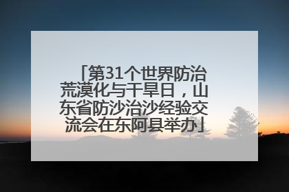 第31个世界防治荒漠化与干旱日，山东省防沙治沙经验交流会在东阿县举办