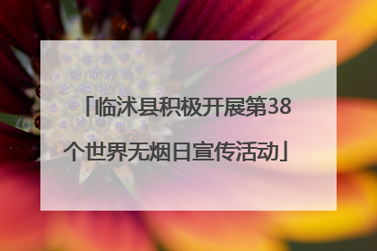 临沭县积极开展第38个世界无烟日宣传活动