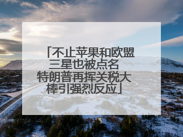 不止苹果和欧盟 三星也被点名 特朗普再挥关税大棒引强烈反应