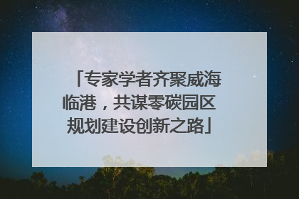 专家学者齐聚威海临港，共谋零碳园区规划建设创新之路