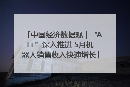 中国经济数据观｜“AI+”深入推进 5月机器人销售收入快速增长