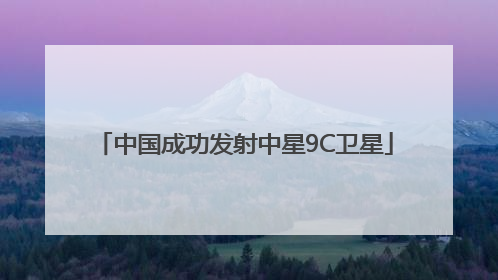 中国成功发射中星9C卫星
