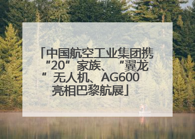 中国航空工业集团携“20”家族、“翼龙”无人机、AG600亮相巴黎航展