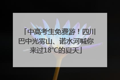 中高考生免费游！四川巴中光雾山、诺水河喊你来过18℃的夏天