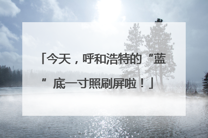 今天,呼和浩特的“蓝”底一寸照刷屏啦!