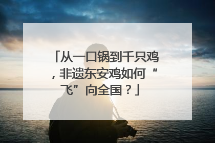 从一口锅到千只鸡，非遗东安鸡如何“飞”向全国？