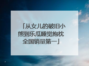 从女儿的破旧小熊到乐瓜睡觉抱枕全国销量第一