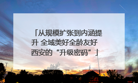 从规模扩张到内涵提升 全域美好全龄友好西安的“升级密码”