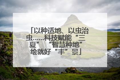以种适地、以虫治虫……科技赋能“三夏” “智慧种地”绘就好“丰”景