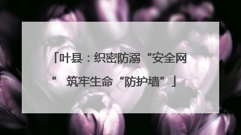 叶县：织密防溺“安全网” 筑牢生命“防护墙”