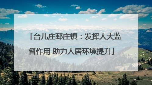 台儿庄邳庄镇：发挥人大监督作用 助力人居环境提升