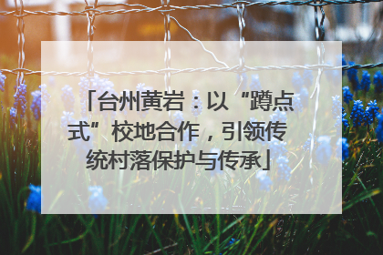 台州黄岩：以“蹲点式”校地合作，引领传统村落保护与传承