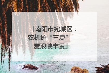 南阳市宛城区：农机护“三夏” 麦浪映丰景