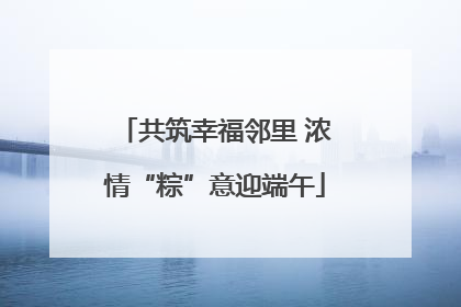 共筑幸福邻里 浓情“粽”意迎端午