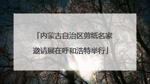 内蒙古自治区剪纸名家邀请展在呼和浩特举行