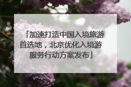 加速打造中国入境旅游首选地，北京优化入境游服务行动方案发布
