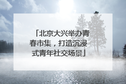 北京大兴举办青春市集，打造沉浸式青年社交场景