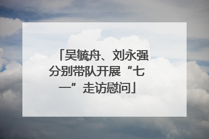 吴毓舟、刘永强分别带队开展“七一”走访慰问