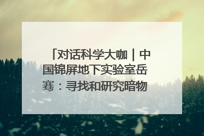 对话科学大咖｜中国锦屏地下实验室岳骞：寻找和研究暗物质，就是要去突破人类的认知边界