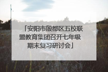 安阳市殷都区五校联盟教育集团召开七年级期末复习研讨会