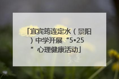 宜宾筠连定水（景阳）中学开展“5•25”心理健康活动