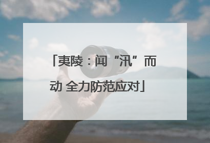 夷陵：闻“汛”而动 全力防范应对
