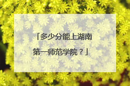 多少分能上湖南第一师范学院？