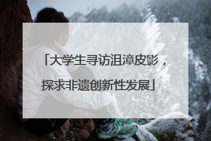 大学生寻访沮漳皮影，探求非遗创新性发展