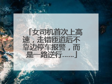女司机首次上高速，走错匝道后不靠边停车报警，而是一路逆行……
